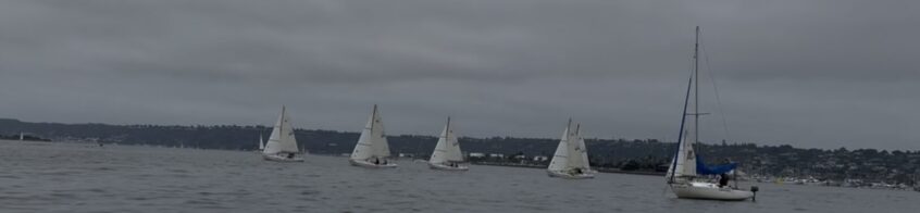 Sailboats on San Diego Bay.
