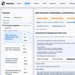 Screenshot of Wayfinder's Course Studio